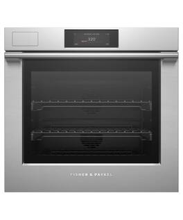 Fisher & Paykel - 30" 4.9 Cu. Ft. Single Oven w/Steam Assist, 6.8" Touchscreen, Self-Cleaning - Stainless Steel
