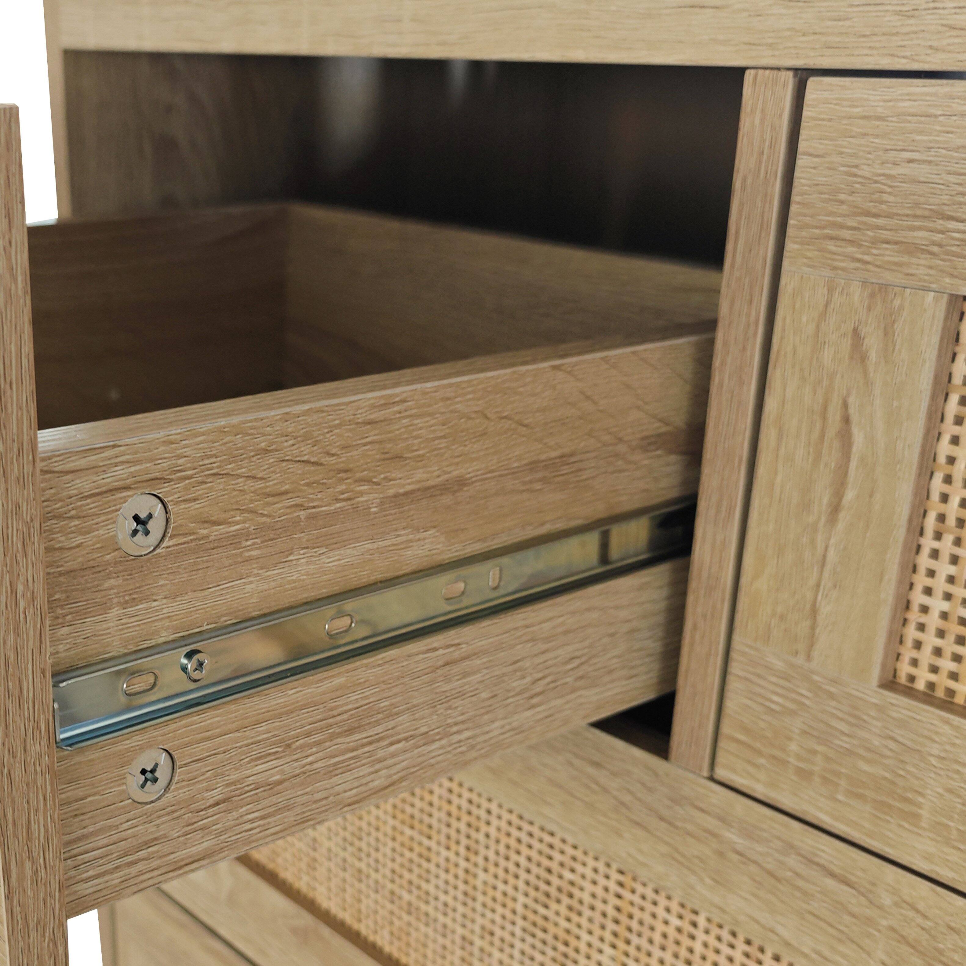 Alt View 5. Boyel Living - Natural 31.5 in. H Storage Cabinet with 4-Drawers - Natural.