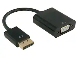 Cable Leader - DisplayPort to VGA Adapter, 1080p Full HD Male to Female for Computer, Laptop to Projector or Display - Black