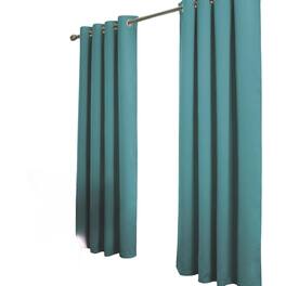 RT Designers Collection - RT Designer Collection Anchorage Blackout Grommet Luxurious Modern Design Curtain Panel 54" x 95" - Turquoise