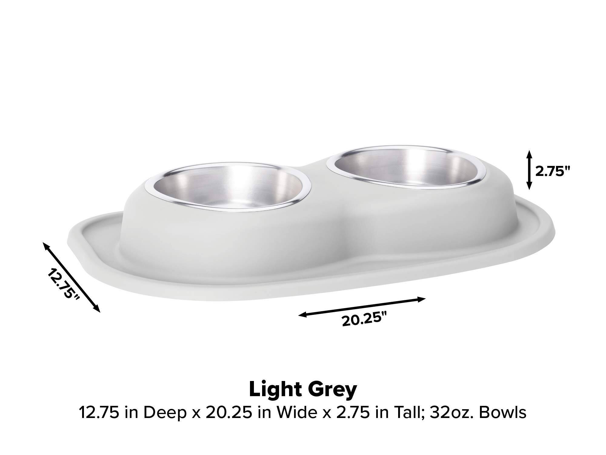 2.75"  
12.75"  
20.25"  
Light Grey 12.75 in Deep x 20.25 in Wide x 2.75 in Tall; 32oz. Bowls