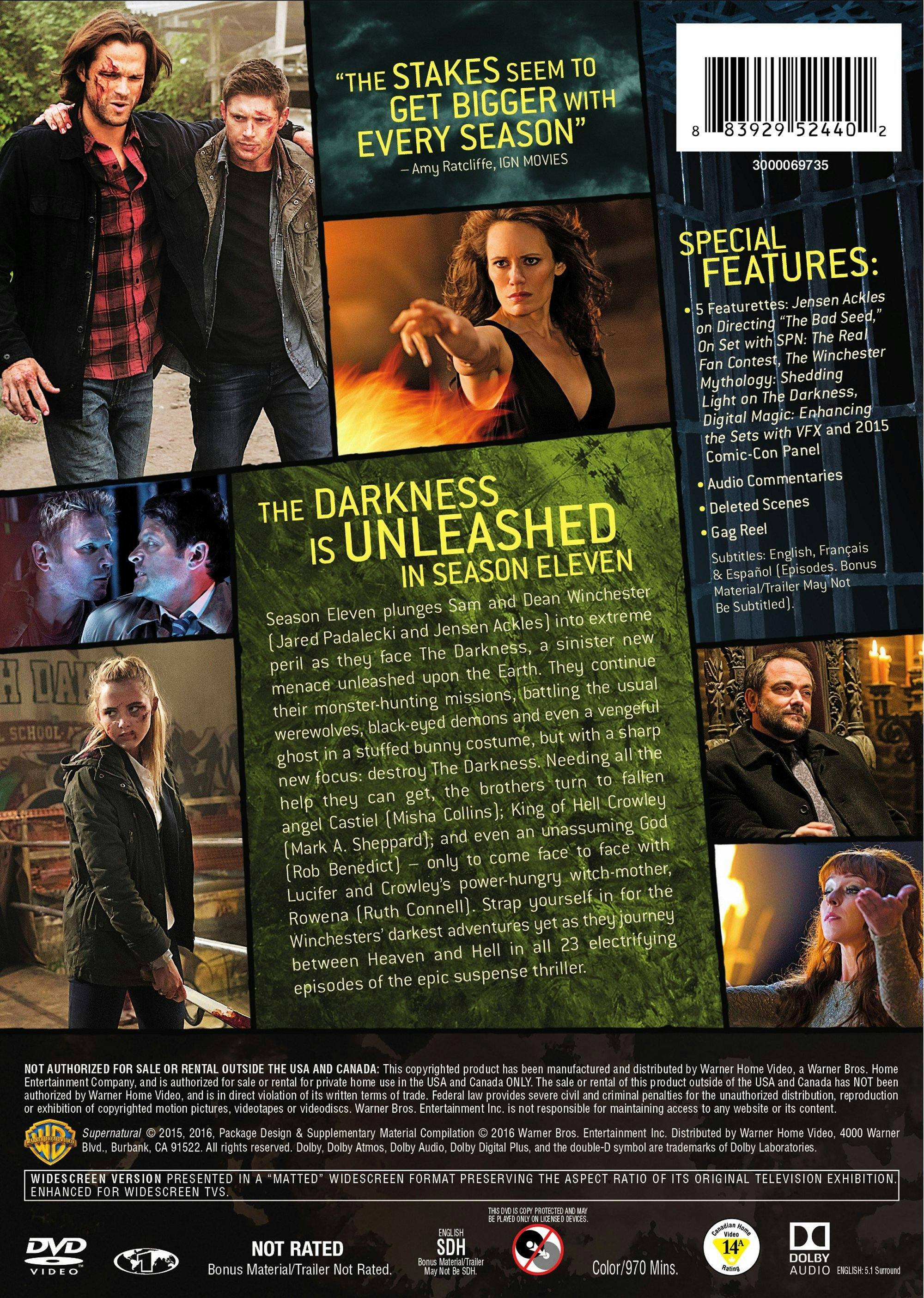 Back. Supernatural: The Complete Eleventh Season [DVD].