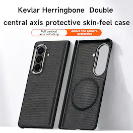 Dteck - for Samsung Galaxy Z Fold8 Ultra Magnetic Case,Shockproof Full Hinge Protection Mag Safe Slim Back Cover - Black