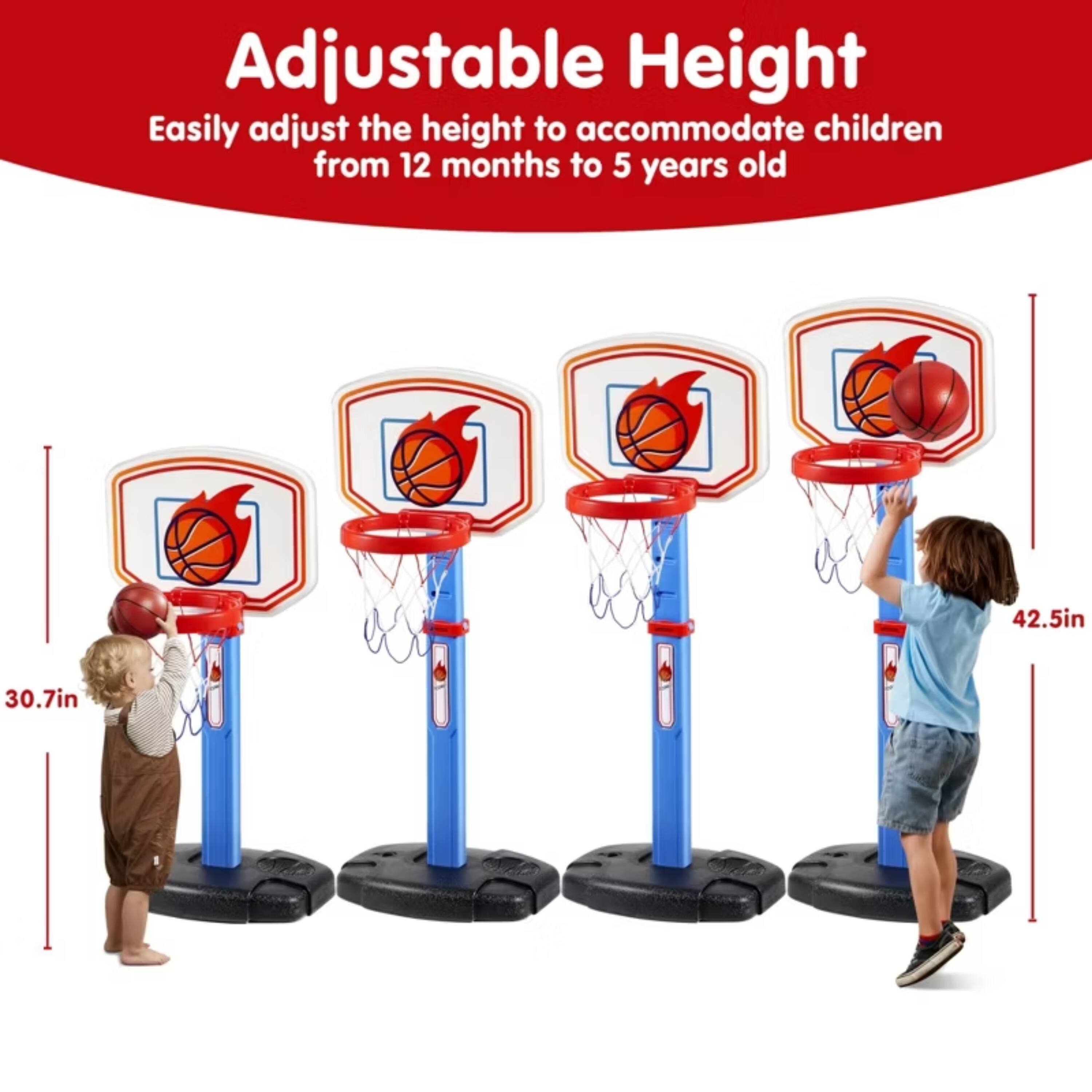 Adjustable Height  
Easily adjust the height to accommodate children from 12 months to 5 years old  
42.5in  
30.7in