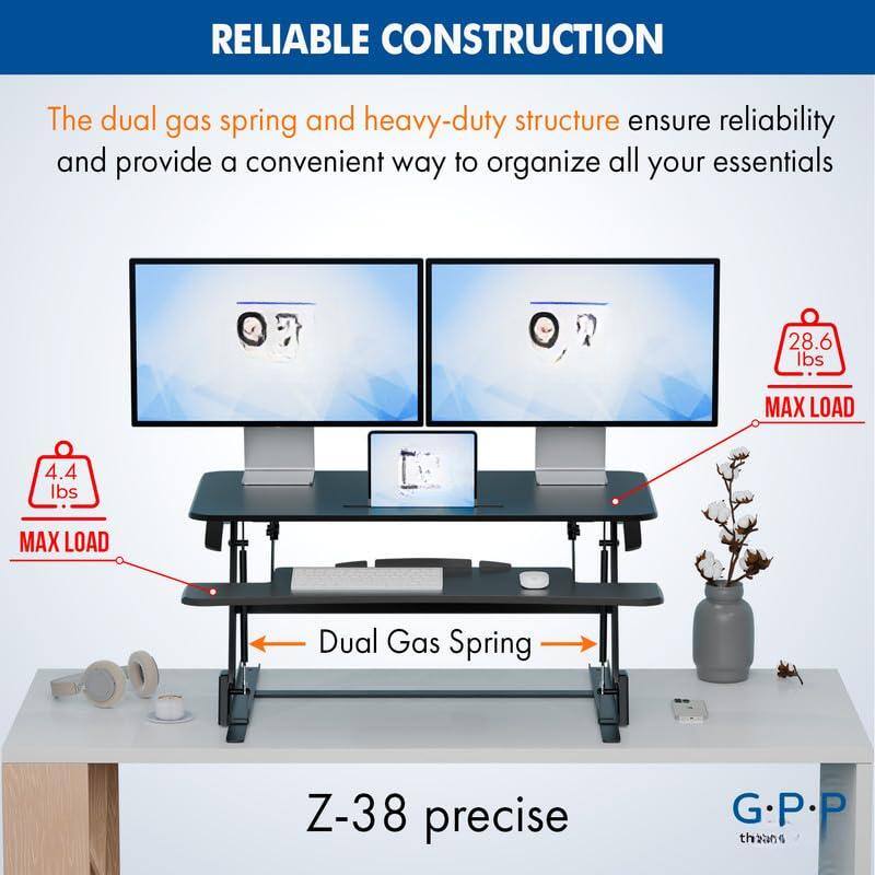 RELIABLE CONSTRUCTION

The dual gas spring and heavy-duty structure ensure reliability and provide a convenient way to organize all your essentials.

- 4.4 lbs MAX LOAD
- 28.6 lbs MAX LOAD

Dual Gas Spring

Z-38 precise

G·P·P