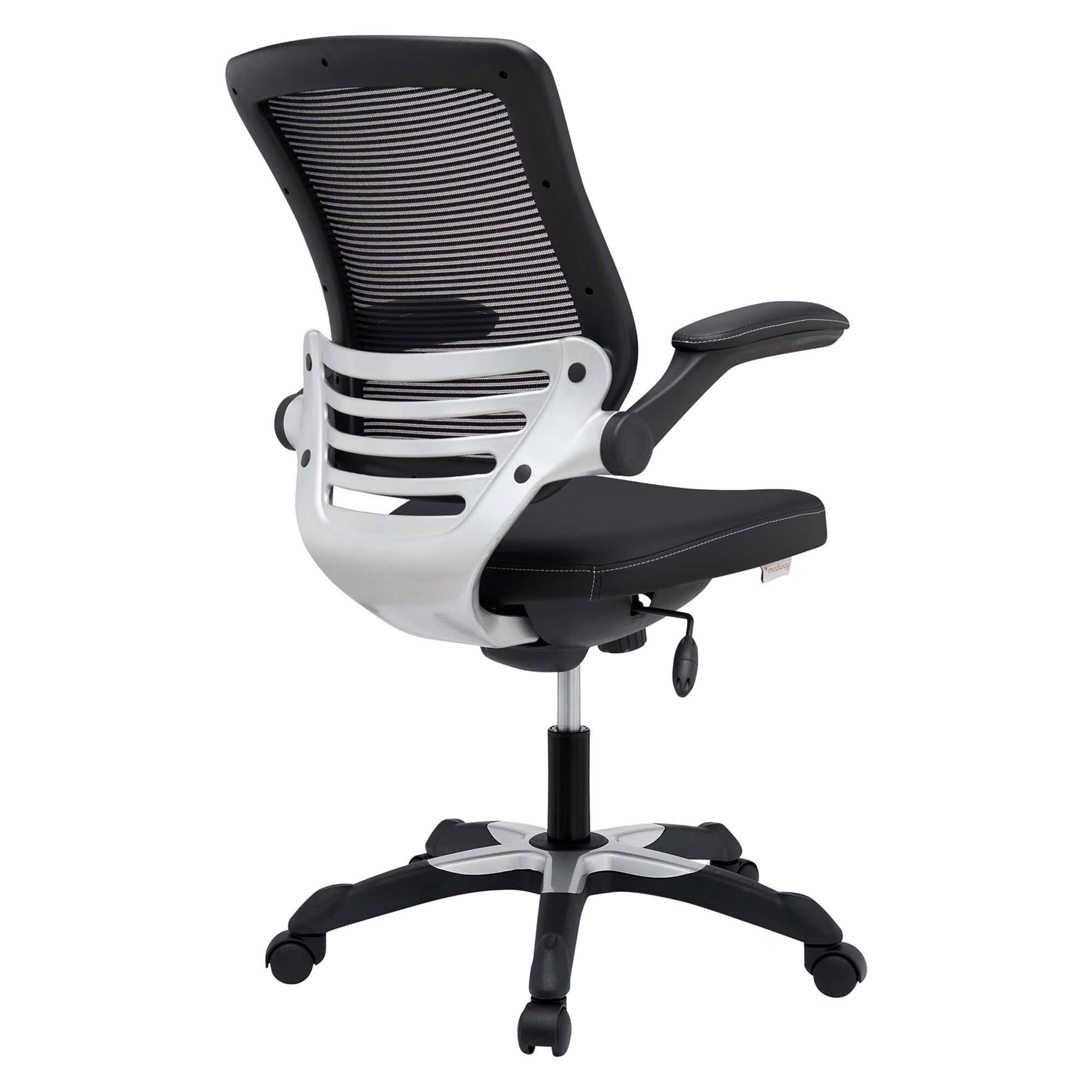 Alt View 1. Modway - Edge Vinyl Office Chair by Modway - Black.