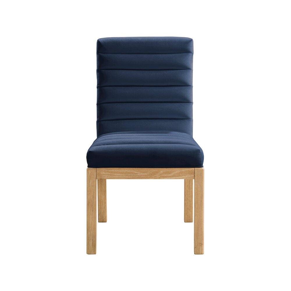 Alt View 1. Meridian Furniture - Evelyn Navy Velvet Dining Chair - Blue.