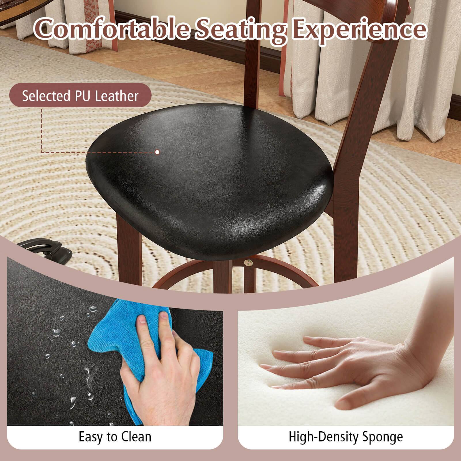 Comfortable Seating Experience: Selected PU Leather Easy to Clean High-Density Sponge