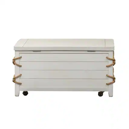 Front. Liberty Furniture Industries - Dockside Storage Trunk in White - White.