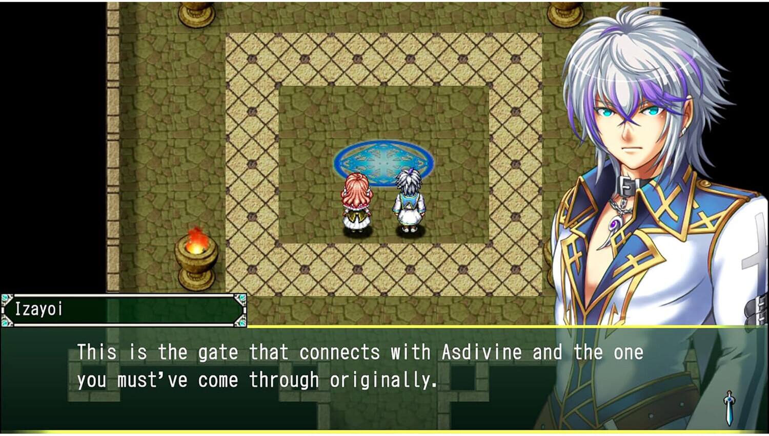 Izayoi: This is the gate that connects with Asdivine and the one you must've come through originally.