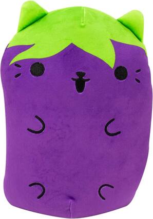 Front. License 2 Play - Cats vs Pickles 8.6 Inch Plush | Eggplant - Purple.