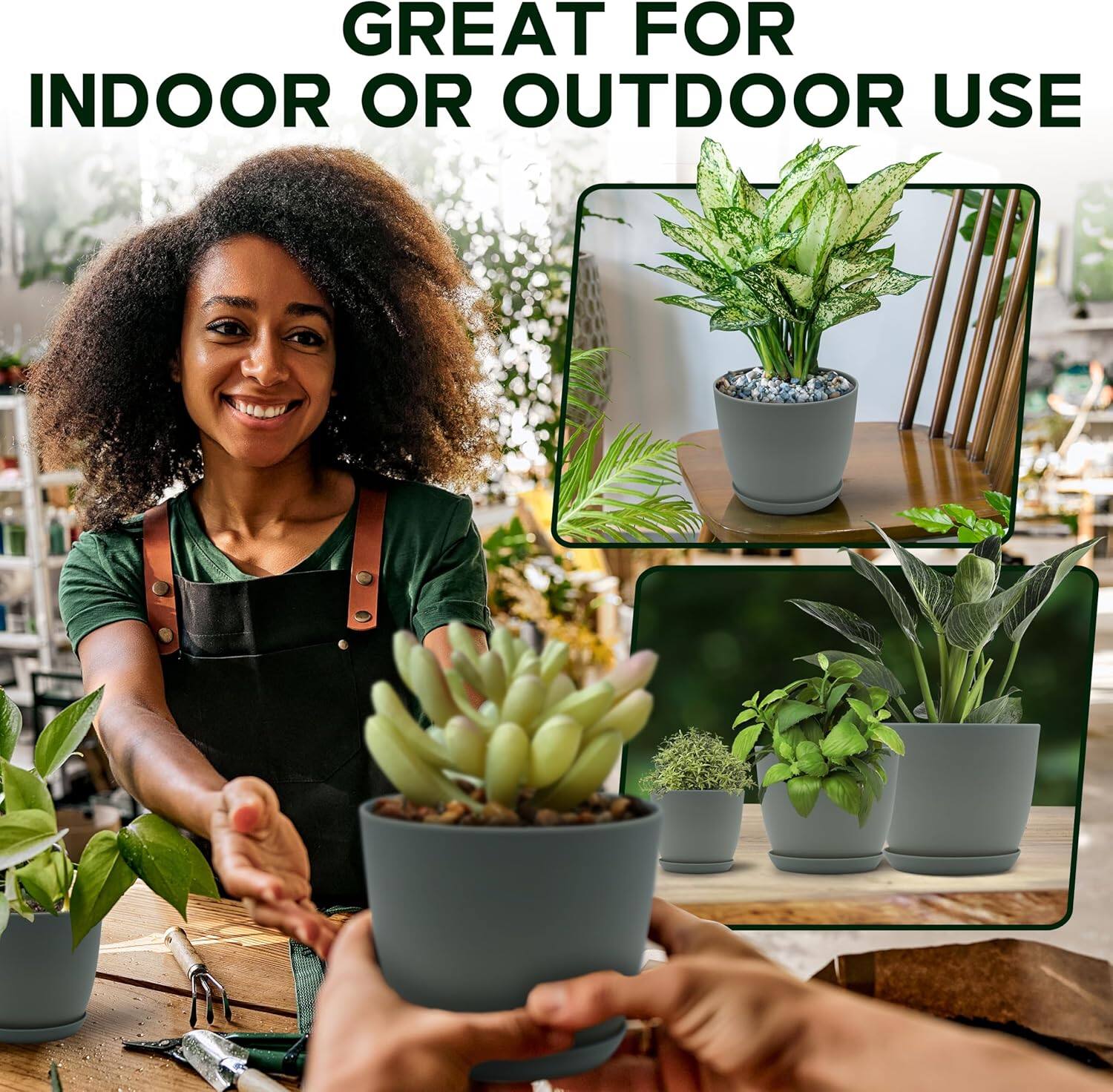 Great for indoor or outdoor use.