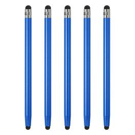 Unique Bargains - 5pcs Stylus Pens for Touch Screens Dual Rubber Tips Capacitive Stylus Universal Tablet Pen Sensitivity Precision - Blue