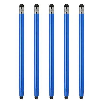 Front. Unique Bargains - 5pcs Stylus Pens for Touch Screens Dual Rubber Tips Capacitive Stylus Universal Tablet Pen Sensitivity Precision - Blue.