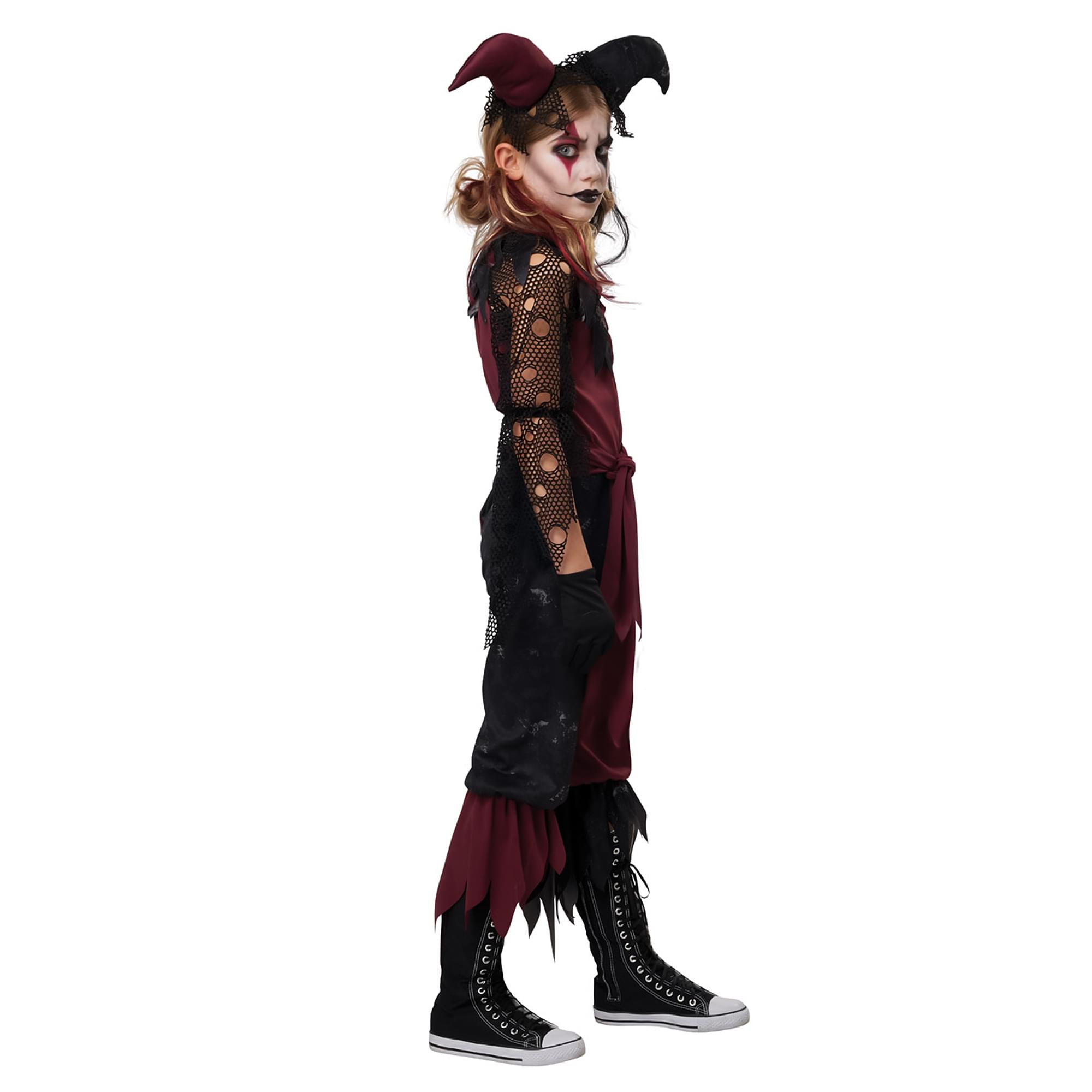 Alt View 1. California Costumes - Child Psycho Jester Costume Medium - Multi-Colored.