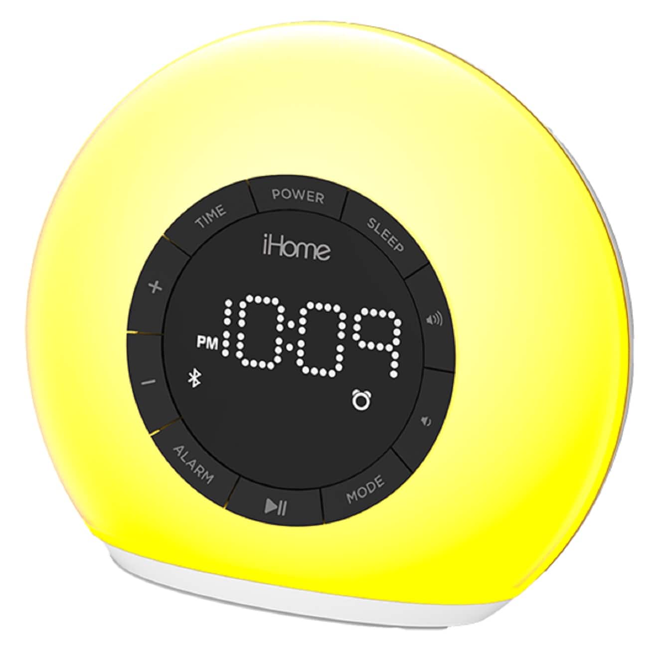 iHome - Color Changing Bluetooth FM Clock Radio with USB Charging - White - Angle_Zoom