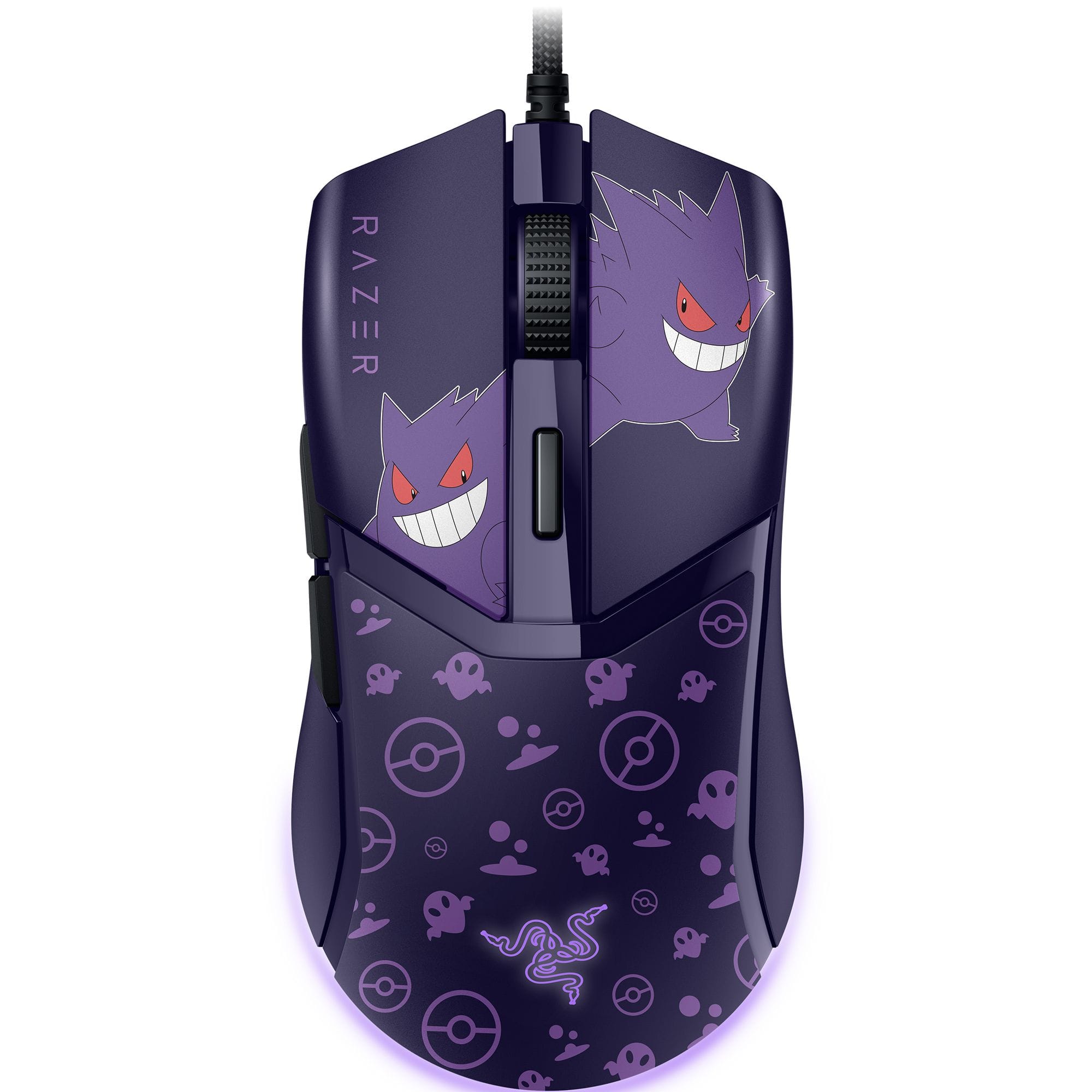 Front. Razer - Cobra Lightweight Optical Gaming Mouse with Chroma RGB Lighting - Pokémon Gengar Edition.