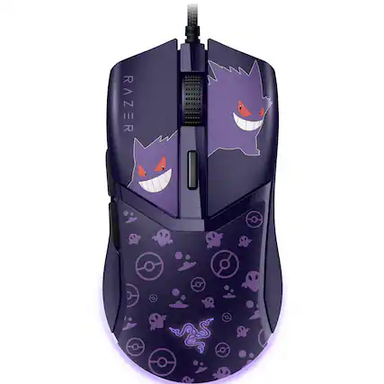 Front. Razer - Cobra Lightweight Optical Gaming Mouse with Chroma RGB Lighting - Pokémon Gengar Edition.