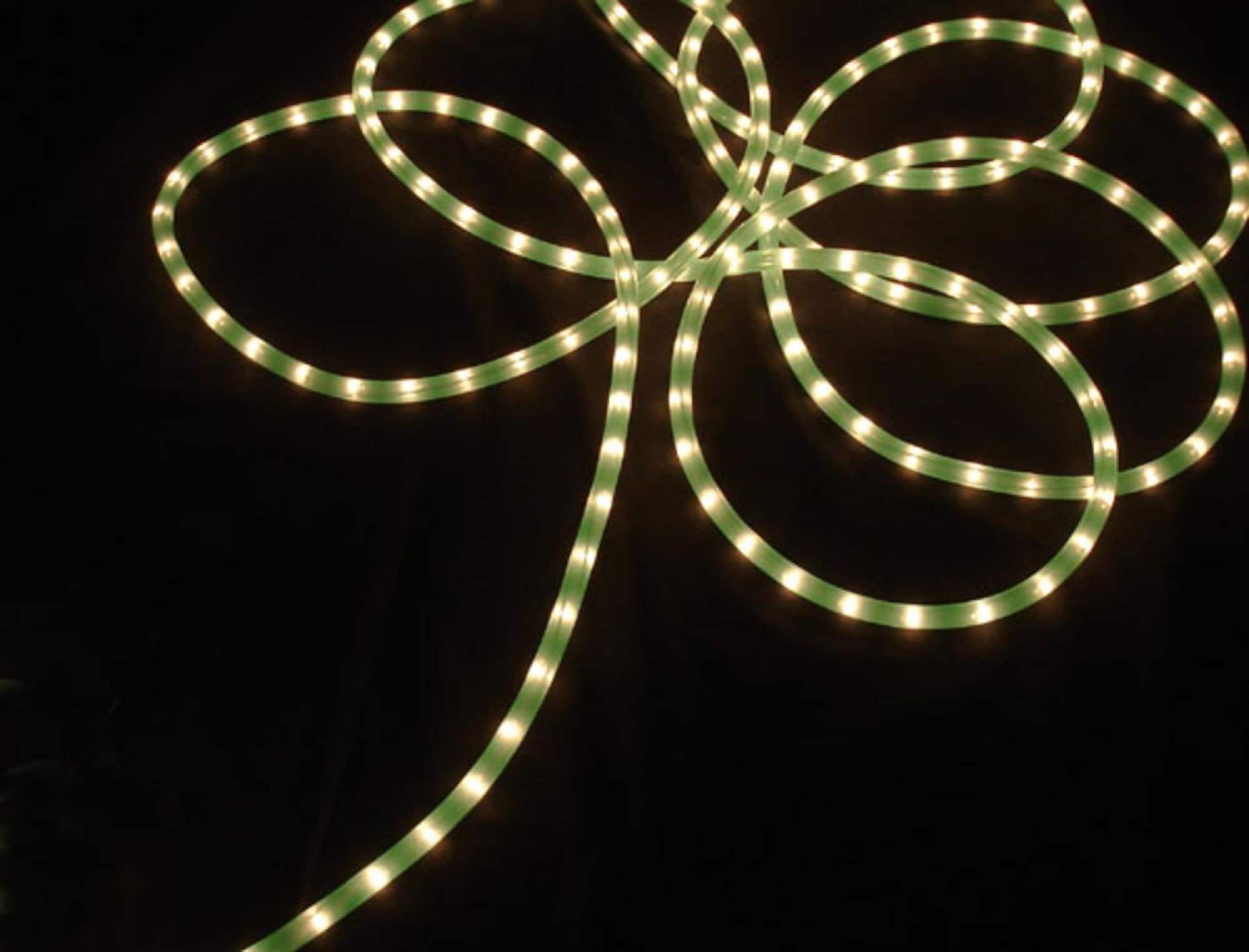 Hofert - Lime Commercial Length Christmas Rope Lights - Clear Lights - 100' - Green