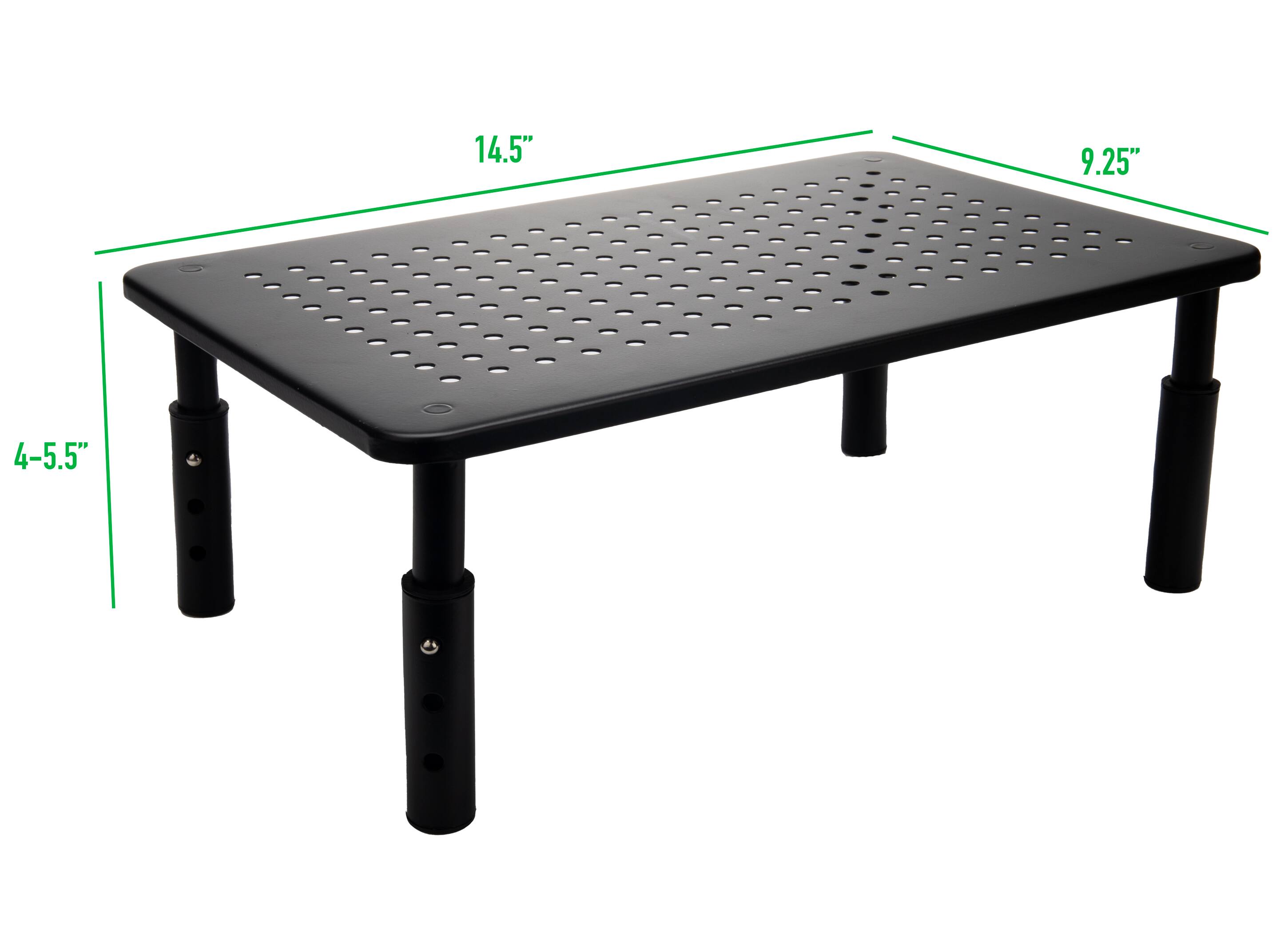 Alt View 16. Mind Reader - Mind Reader Iron Monitor Stand, Laptop or Screen Riser with Ventilated Metal Platform - Black.