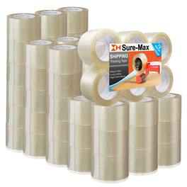 Sure-Max - 72-Rolls -Wide Packing Tape (3 x 110 yard/330-ft each) - Clear