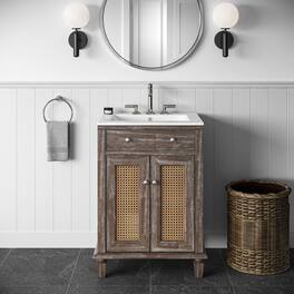 Modway - Lilo Bathroom Vanity Basin Included - Gray White