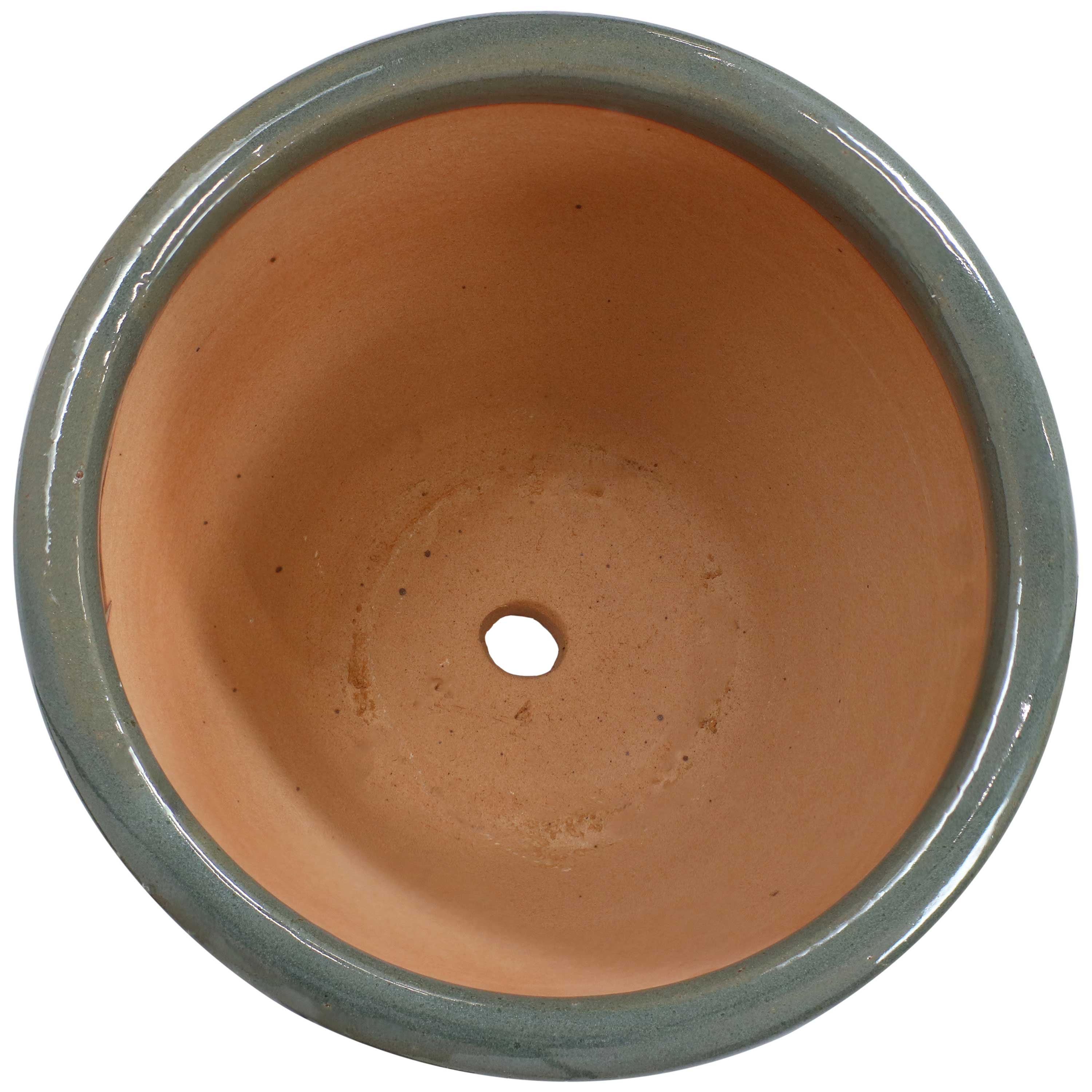 Alt View 10. Sunnydaze - 12 in Chalet Glazed Ceramic Planter - Set of 2 - Gray.