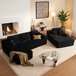 Black(Plush Corduroy, Left Facing)