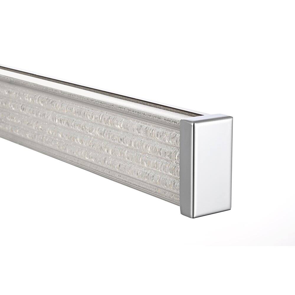 Alt View 2. Living District - Ivaan 36 Inch Led Wall Sconce In Chrome - Chrome.