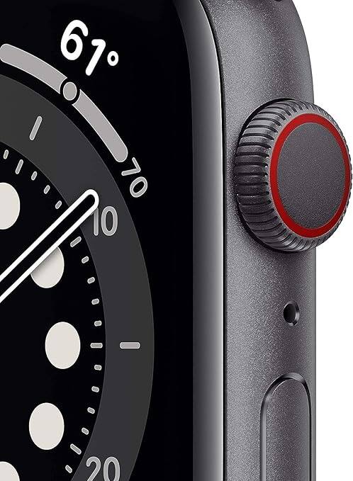 Angle. Apple - Watch Series 6 40mm 2020 (GPS + Cellular) - Titanium - Space Black.