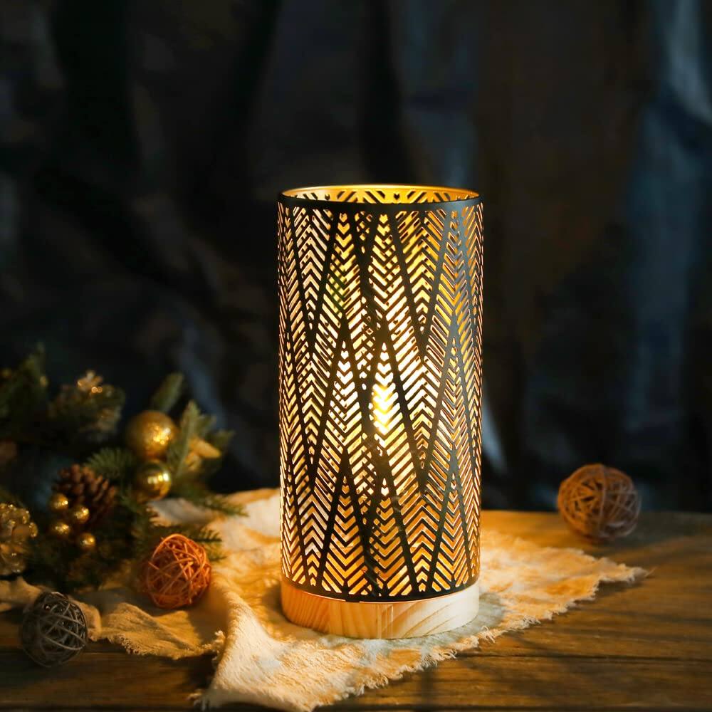Alt View 3. Dazzling Pops - JHY DESIGN Metal Lamp Battery Powered Accent Cordless Decor Battery Lamp Hours Timer Weddings Party JHY - Lightning Linear Patterned.