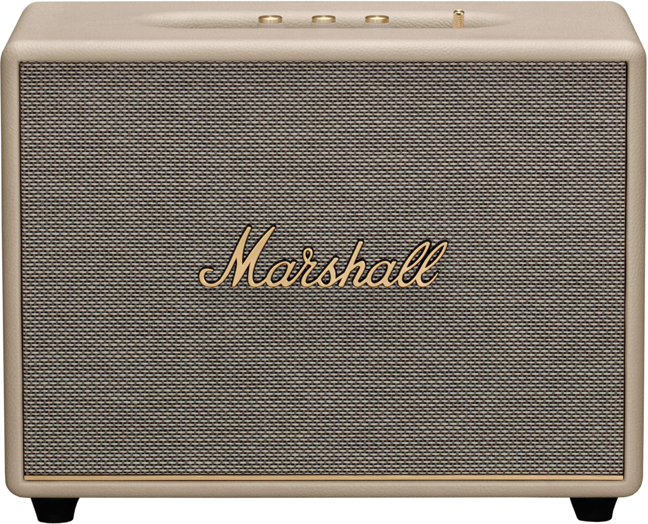 Marshall - Woburn III Bluetooth Home Speaker with Bass / Treble / Volume Controls and 3.5 mm Auxiliary / RCA / HDMI Inputs - Cream - Front_Zoom