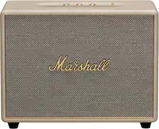 Front. Marshall - Woburn III Bluetooth Home Speaker with Bass / Treble / Volume Controls and 3.5 mm Auxiliary / RCA / HDMI Inputs - Cream.