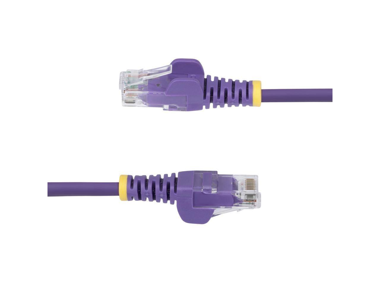 Alt View 6. StarTech.com - StarTech 15ft Purple Slim CAT6 Ethernet Cable, Snagless RJ45, LSZH, 28AWG Pure Copper.