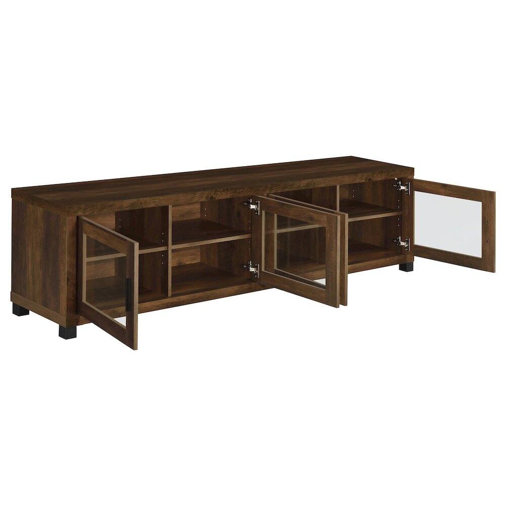 Alt View 2. Coaster Co. of America - Sachin 4-door Engineered Wood 79" TV Stand Dark Pine - Green.