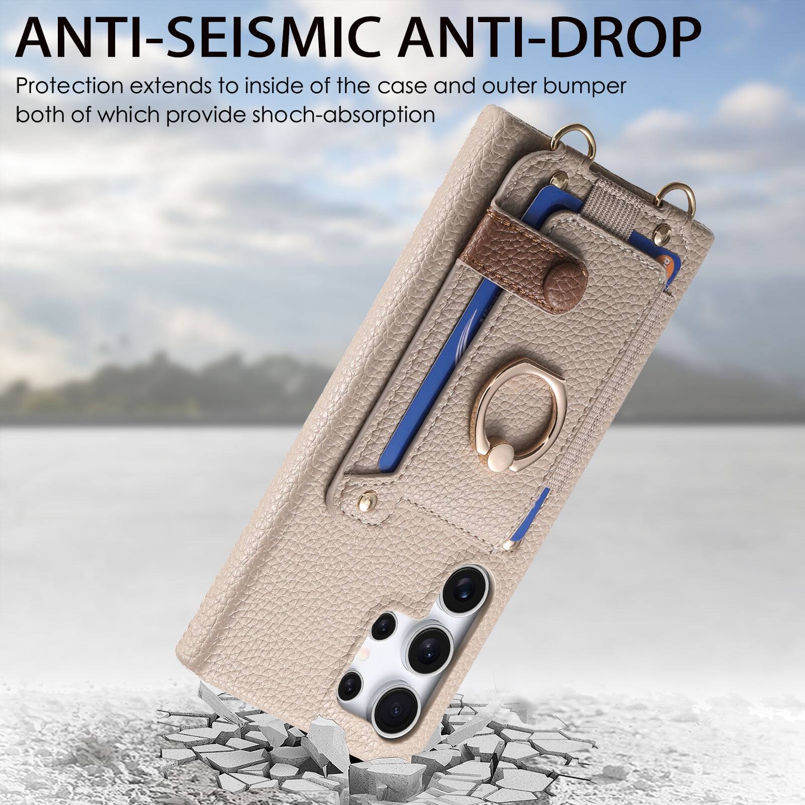 ANTI-SEISMIC ANTI-DROP  
Protection extends to inside of the case and outer bumper both of which provide shock-absorption