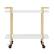 Alt View 20. Martha Stewart - Liam Mobile 2 Tier Printer Cart with Side Storage - White/Polished Brass Frame.