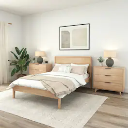 Plank+Beam - Haven Queen Bed, Blonde - Blonde