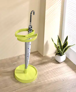Kings Brand Furniture - Modern Round Umbrella Stand Holder with Dual Compartments, Metal & Plastic