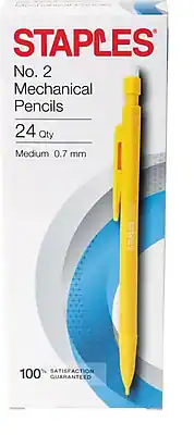STAPLES
No. 2 Mechanical Pencils
24 Qty
Medium 0.7 mm
100% Satisfaction Guaranteed
