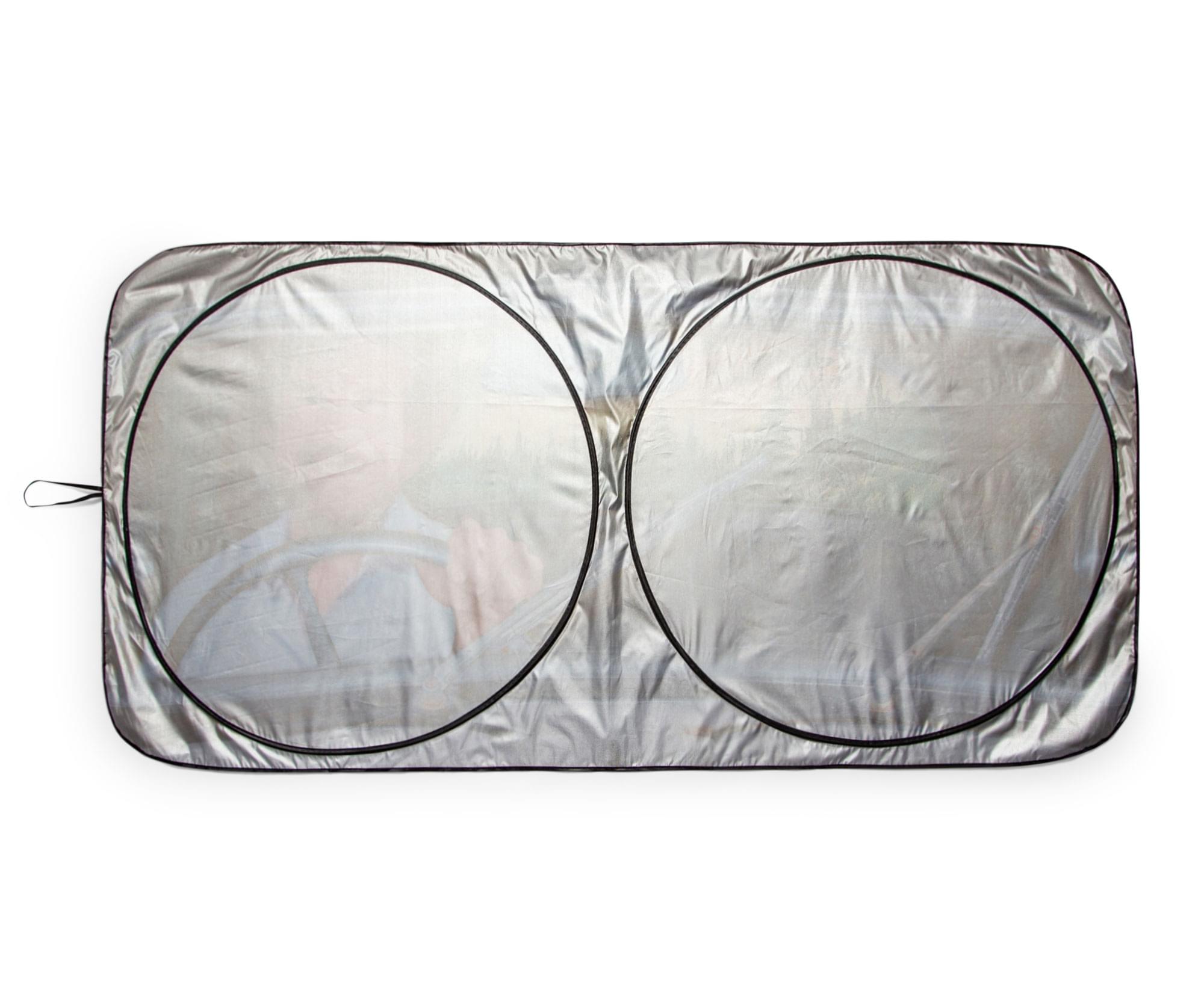 Alt View 1. Surreal Entertainment - Bob Ross Happy Trees Sunshade for Car Windshield | 64 x 32 Inches - Blue.