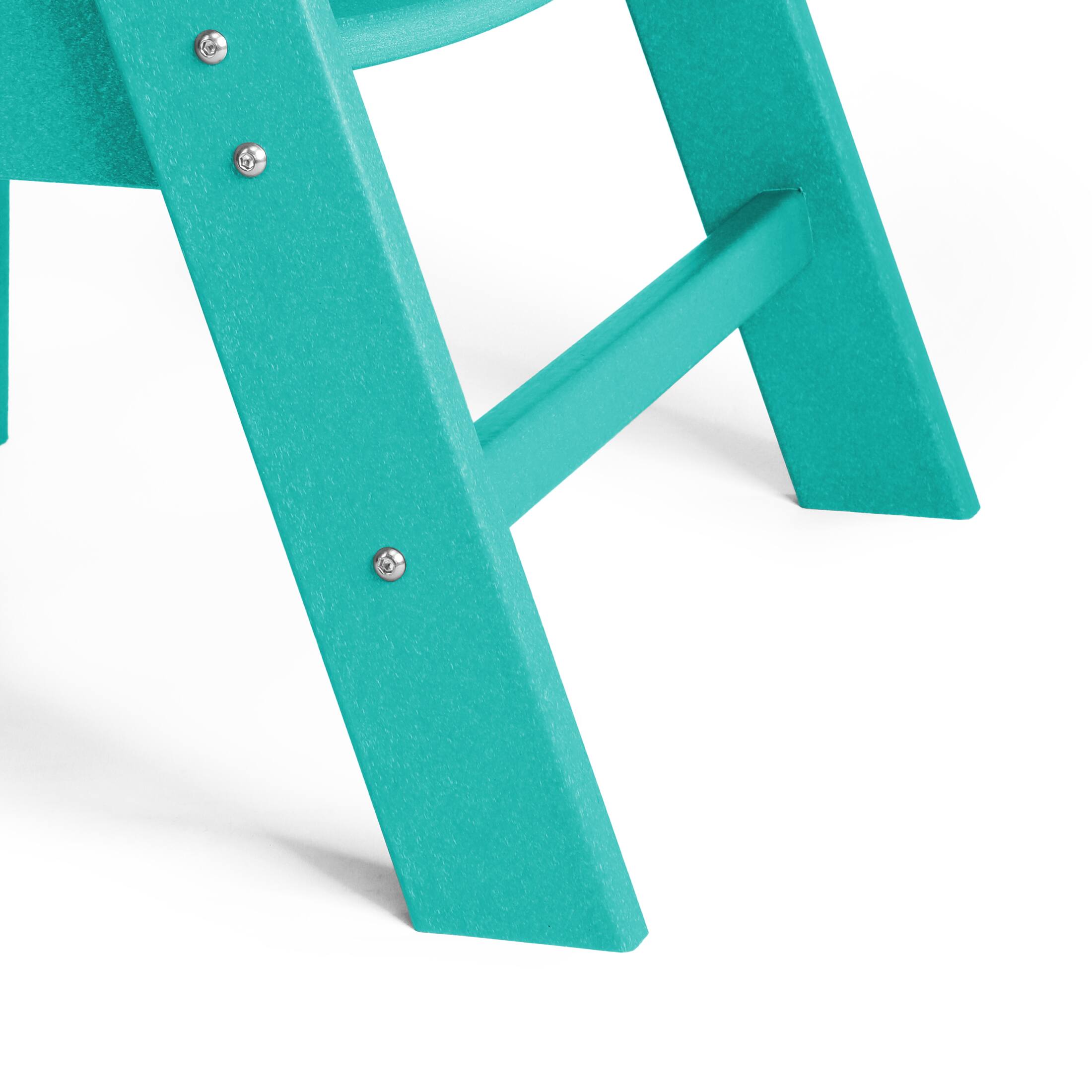 Alt View 7. WestinTrends - WestinTrends Ashore Outdoor Patio HDPE Plastic Modern Adirondack Dining Chair - Turquoise.