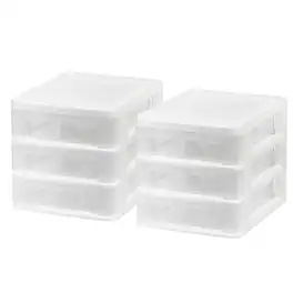 IRIS USA - Plastic Clearview Desktop organize with Drawers