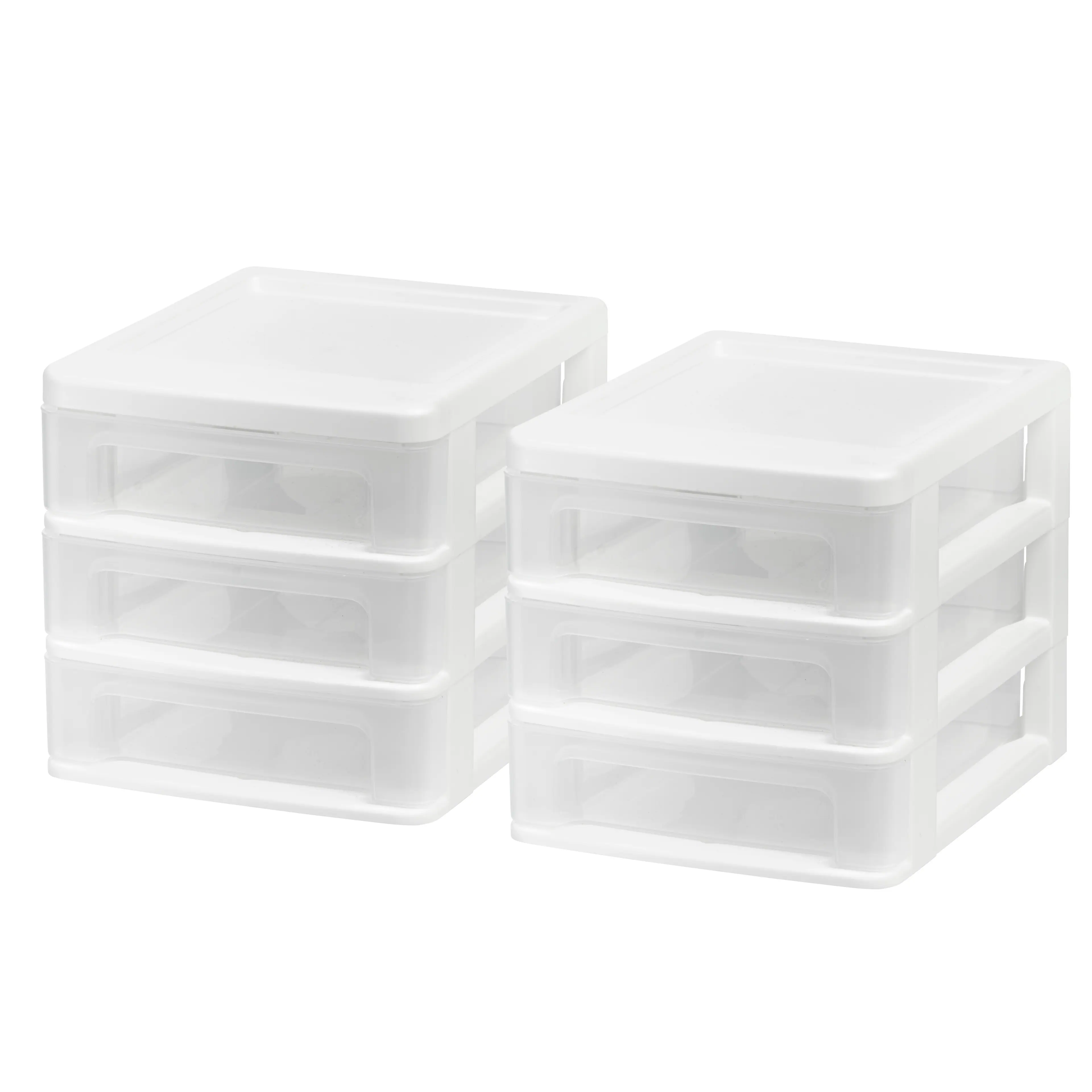 Front. IRIS USA - IRIS USA Plastic Clearview Desktop organize with Drawers.