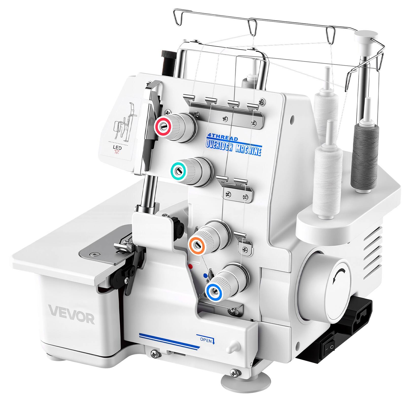LED 4THREAD OVERLOCK MACHINE VEVOR OPEN