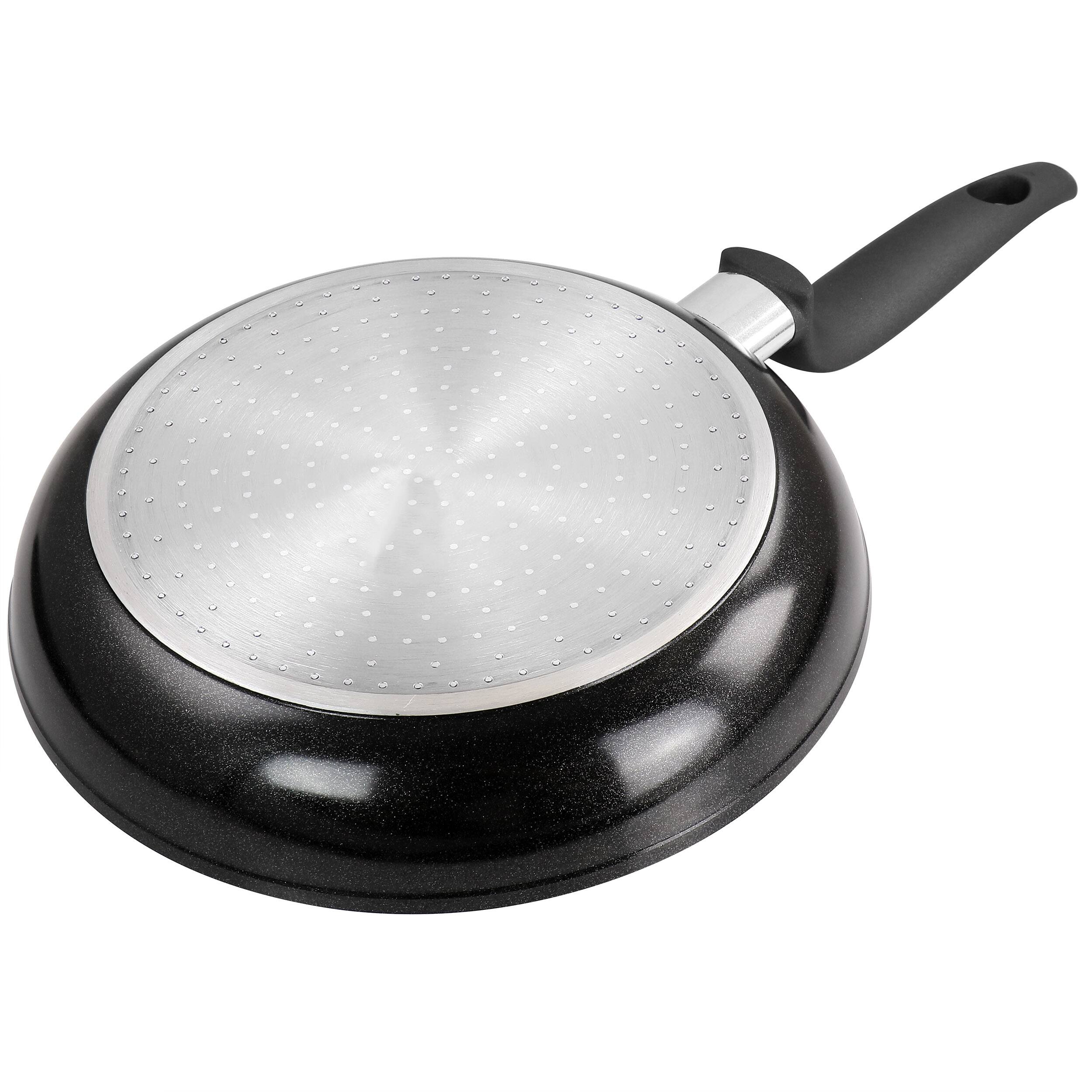Alt View 2. Gibson - Tosca Cortona 10 Inch Nonstick Aluminum Frying Pan in Warm Black - Warm Black.