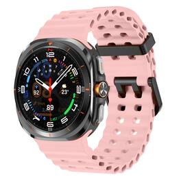 StrapsCo - Motion Strap Silicone Rubber Watch Band For Samsung Galaxy Watch Ultra - Pink