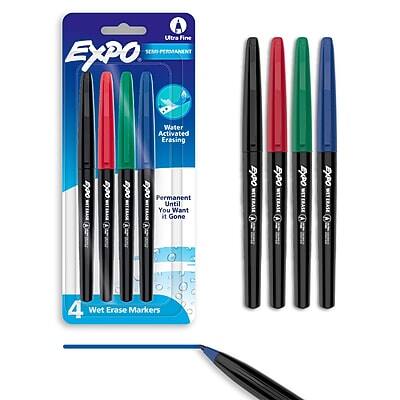 Ultra Fine  
EXPO  
Super Permanent  
Water Activated Erasing  
Permanent Until You Want It Gone  
4 Wet Erase Markers