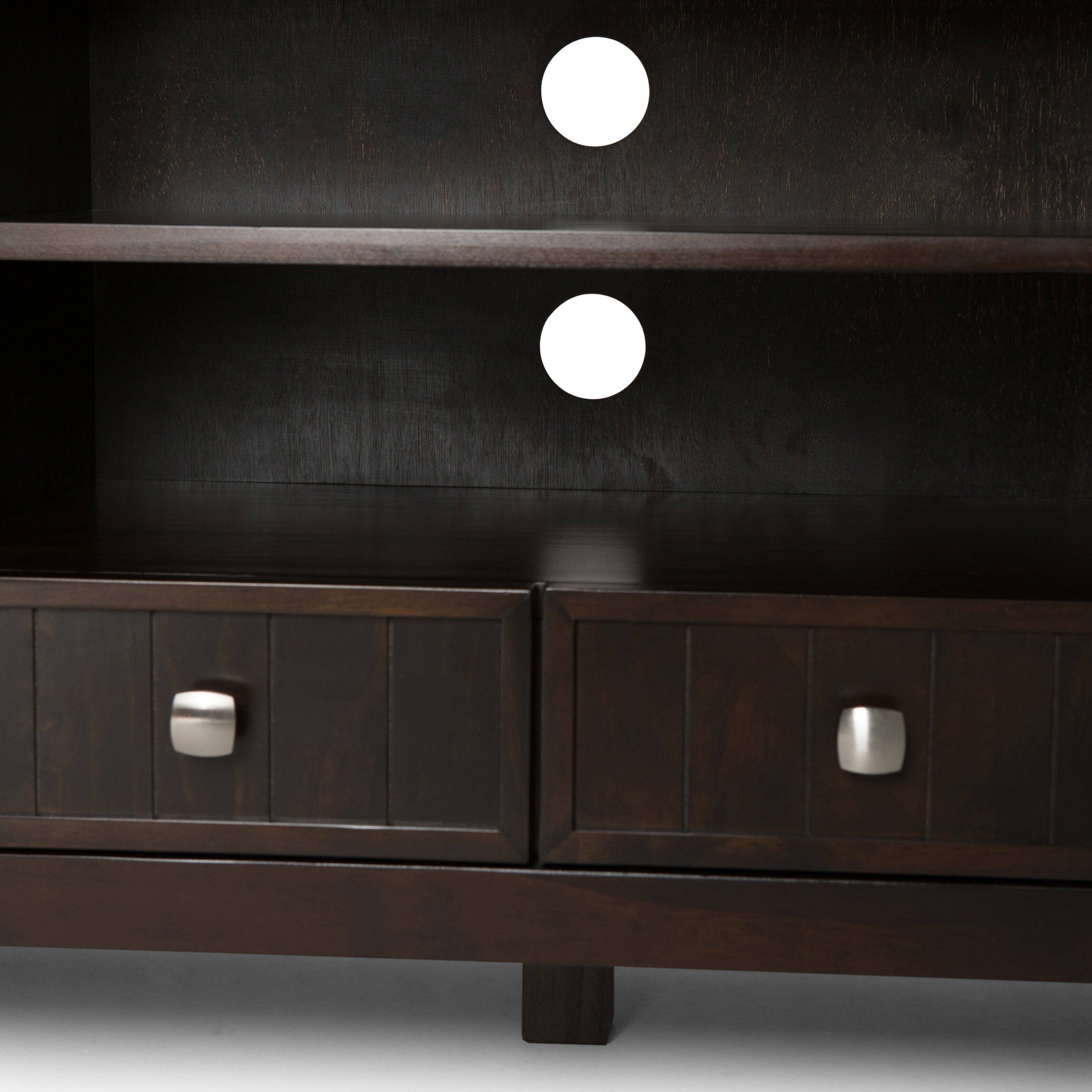 Alt View 9. Simpli Home - Acadian SOLID WOOD 60 inch Wide Transitional TV Media Stand in Brunette Brown For TVs up to 65 inches - Brunette Brown.