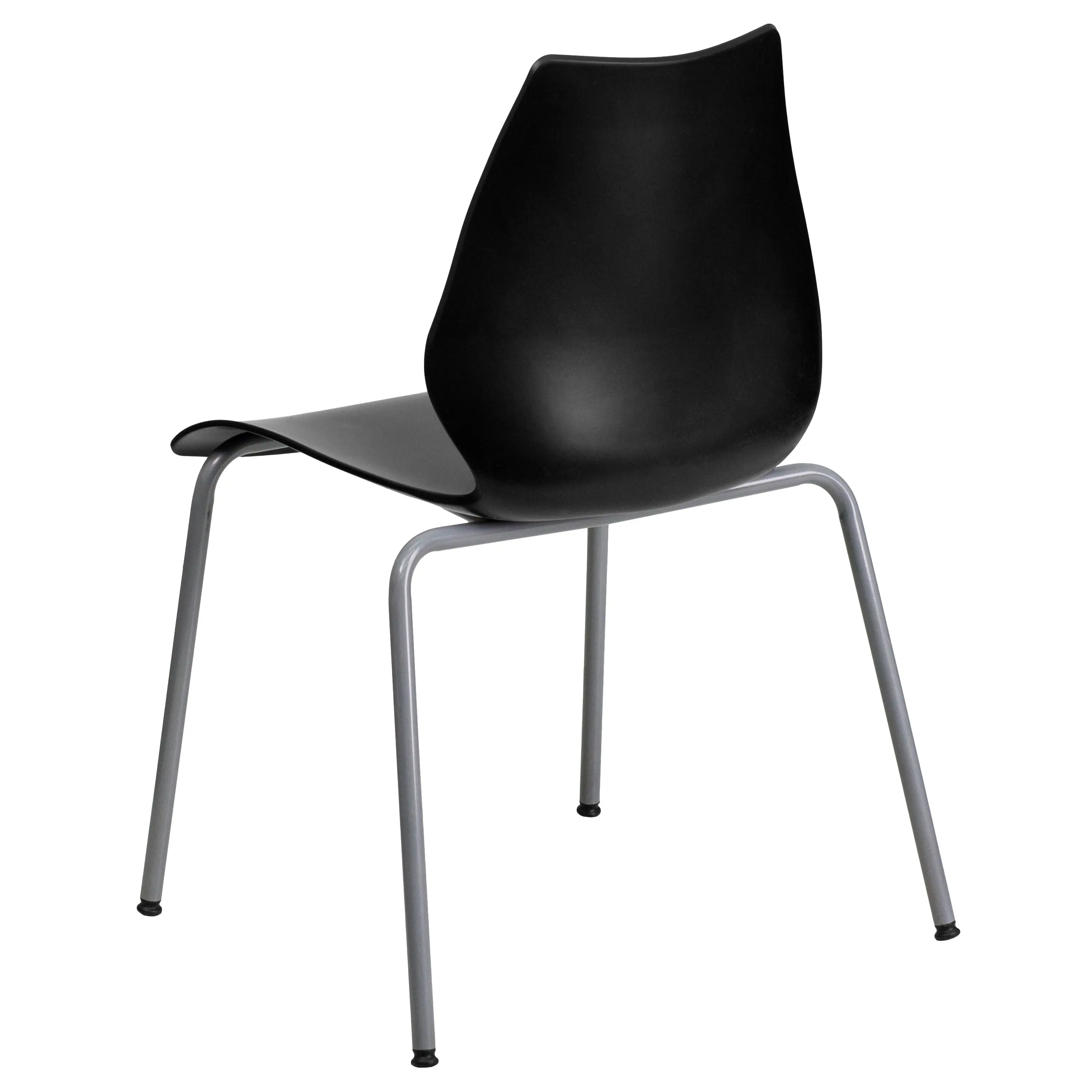 Alt View 5. Emma + Oliver - Multipurpose Home Office Stack Chair with Lumbar Support - Black.